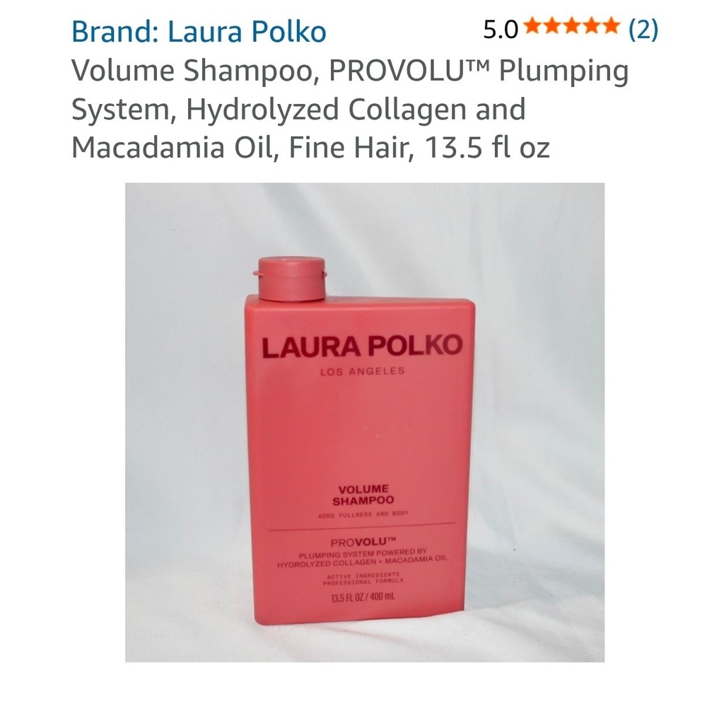 Laura Polko Volume Shampoo PROVOLU Plumping System Fine Hair 13.5 fl oz NEW